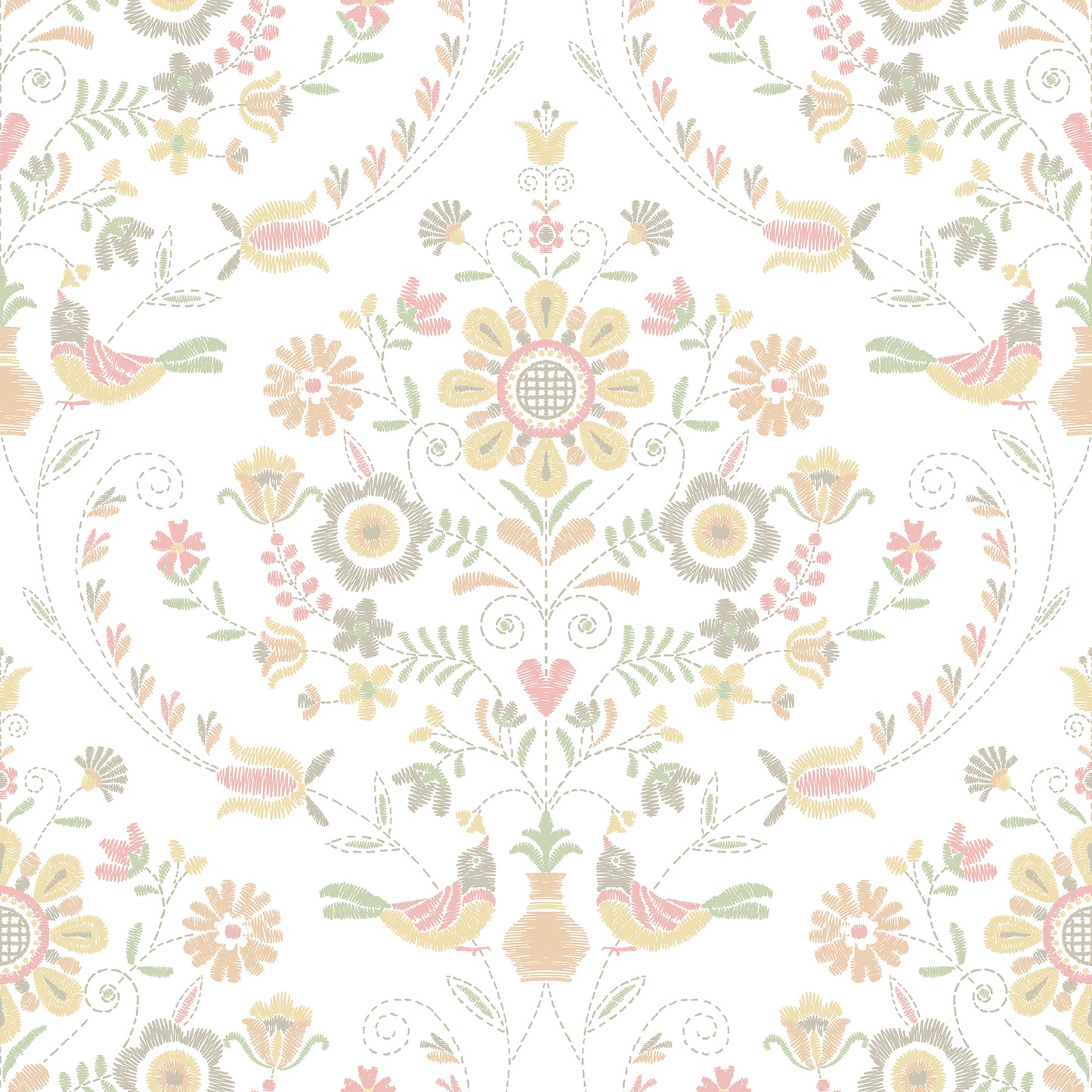 Britt Embroidered Damask