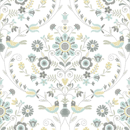 Britt Embroidered Damask