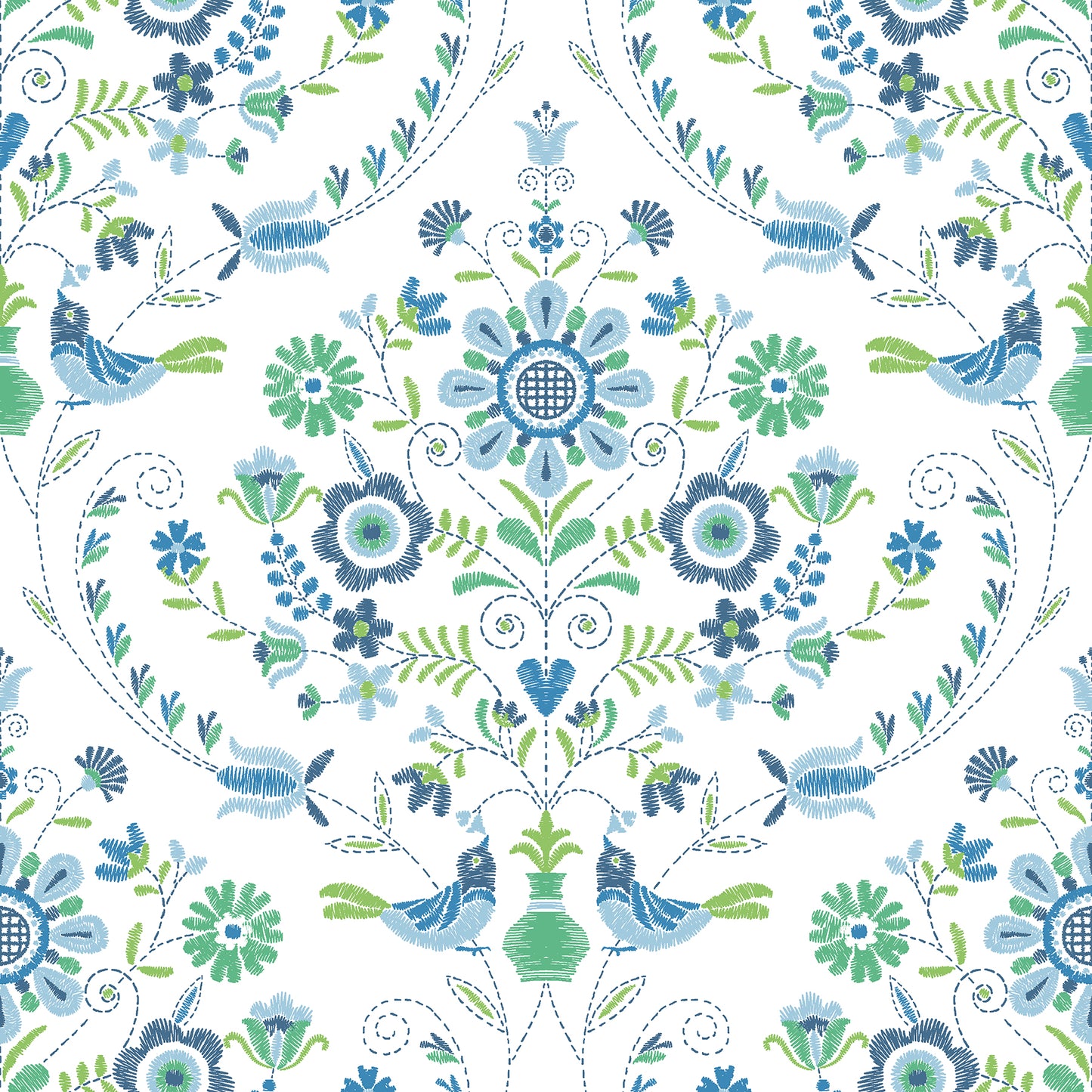 Britt Embroidered Damask