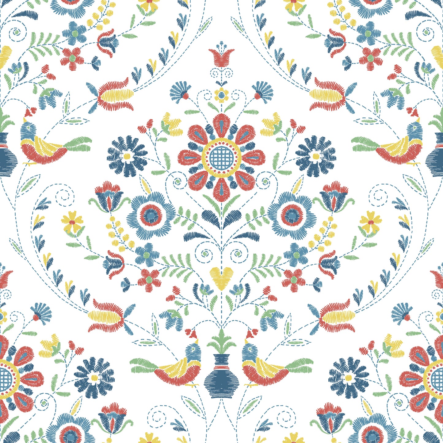 Britt Embroidered Damask