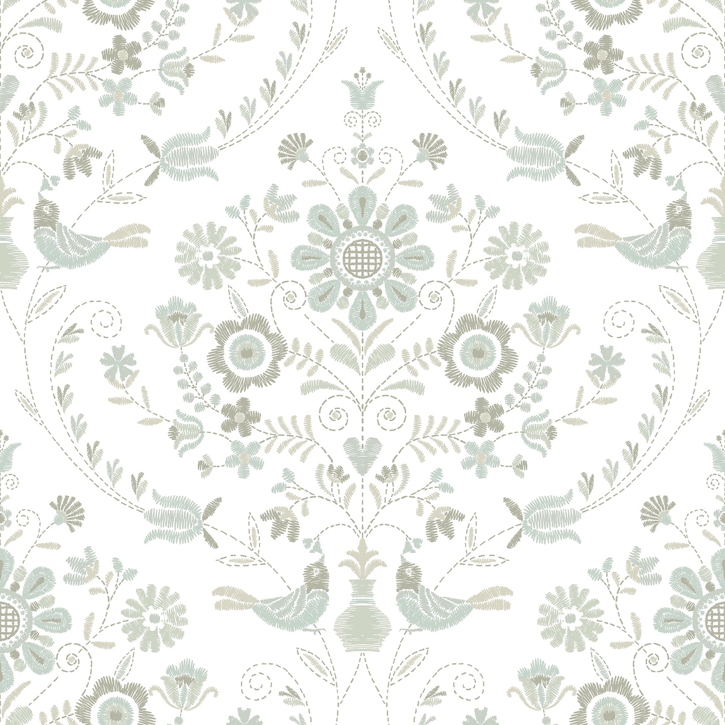 Britt Embroidered Damask