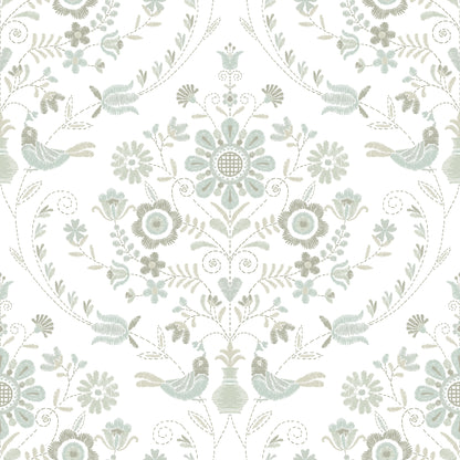 Britt Embroidered Damask