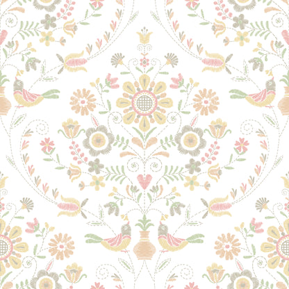 Britt Embroidered Damask