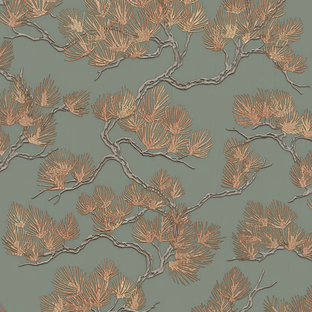 Embroidered Pine Textured