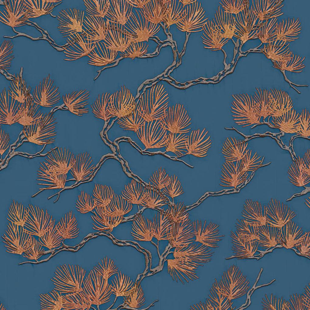 Embroidered Pine Textured