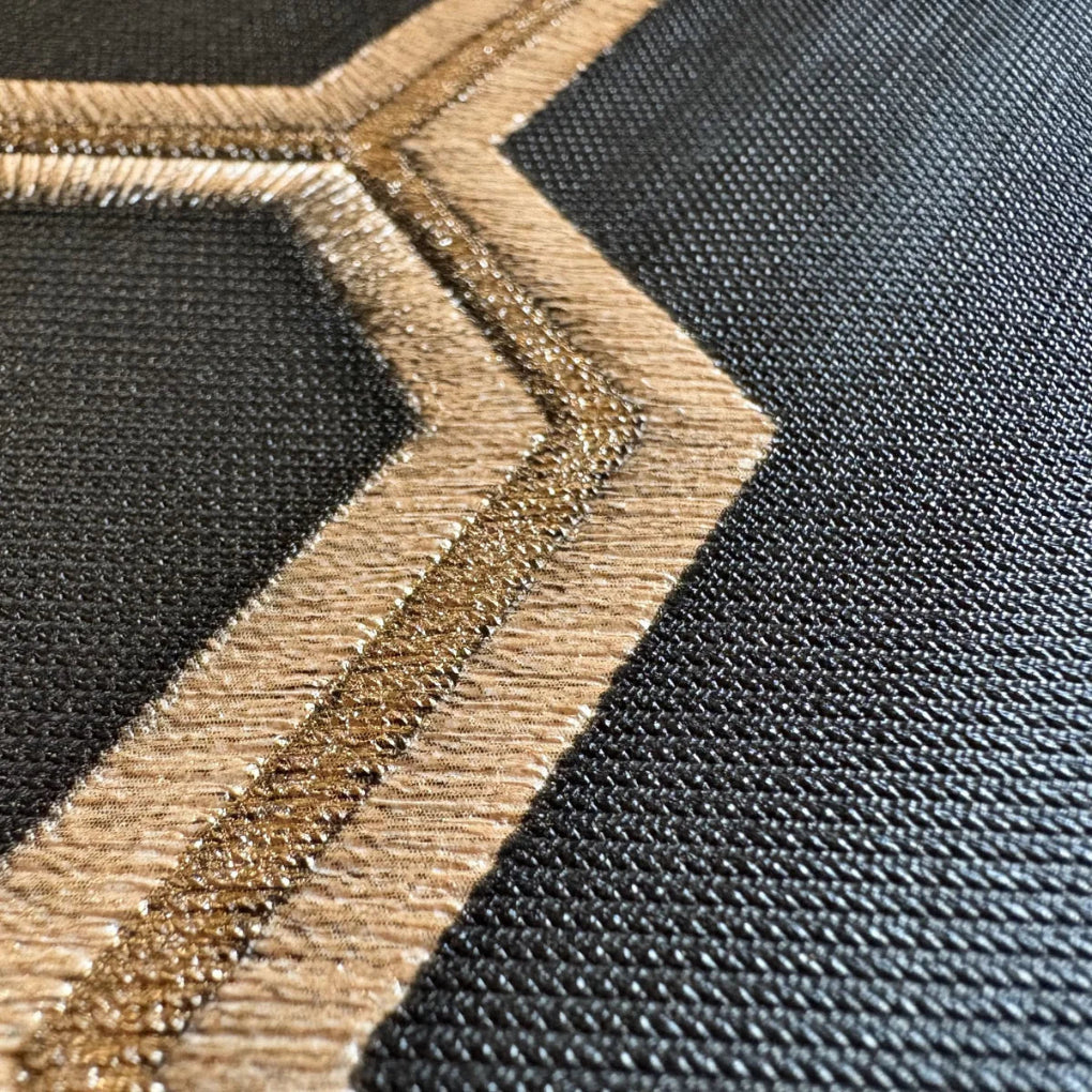 Geometric Silk Textured