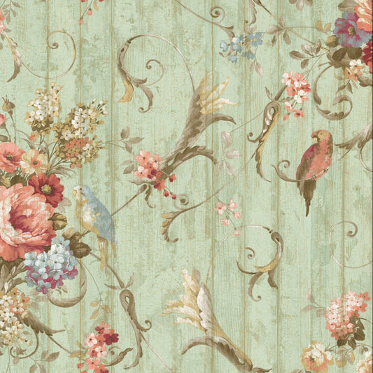 Parrots with Floral Bouquets